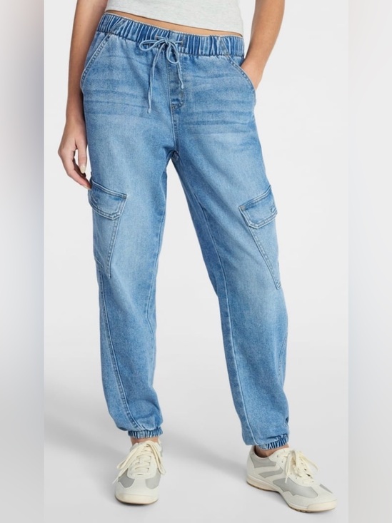 No Boundaries Pants - Light Blue Boyfriend Cargo Jogger Jeans